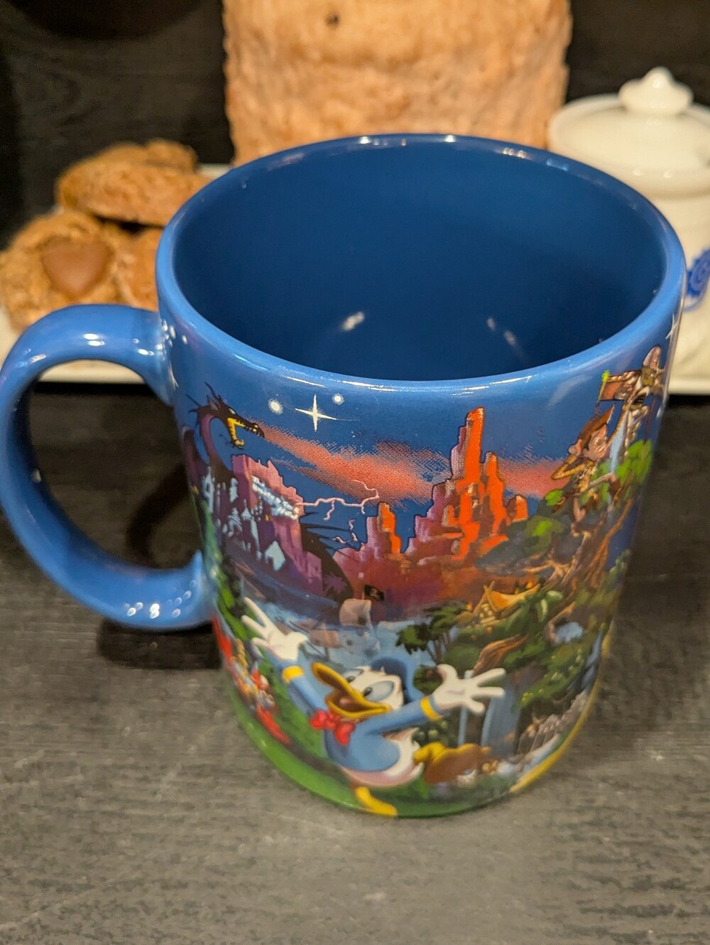 Walt Disney World Jumbo Mug Blue Mickey Minnie Park Icons  22oz - Picture 4 of 7